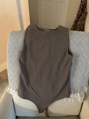nuuds Sleeveless Ribbed Bodysuit - Brown